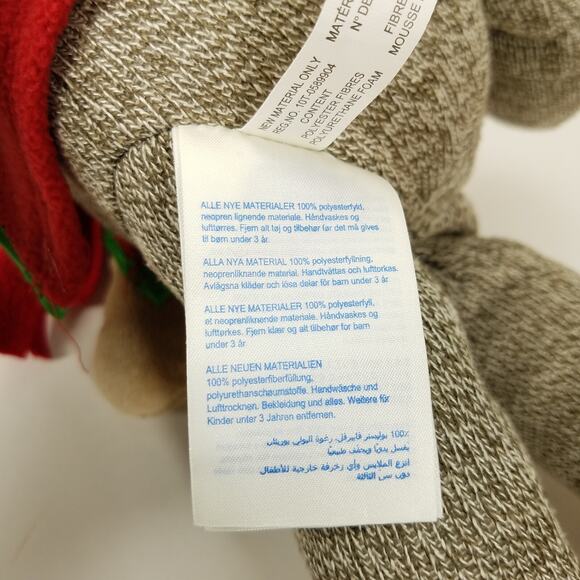 Build A Bear Nick Boy Sock Monkey Plush Red Scarf Sweater Vest Stuffed Toy 2013 - Picture 7 of 10